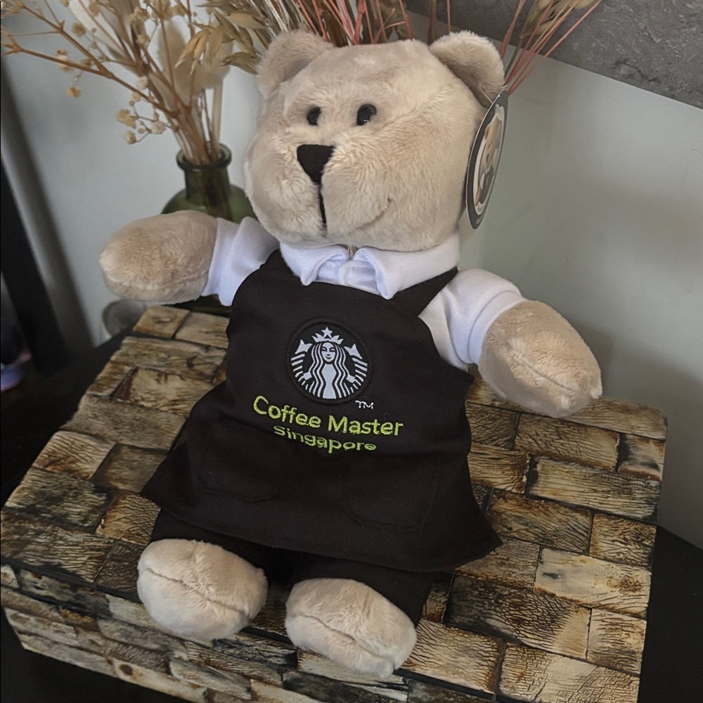 NWT Singapore STARBUCKS Bearista Bear 2024 Coffee Master Teddy Travel Logo Apron - Picture 11 of 12
